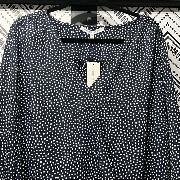 Collective Concepts Polka Dot Wrap Top Size XL - Picture 4 of 9